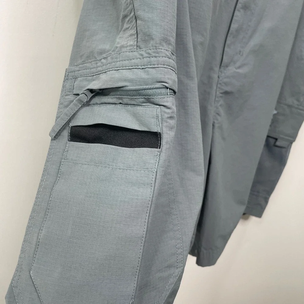Lot 2 New Reel Legends Mens XL Tarpon Cargo Shorts Bundle Grey Tan Utility Gorp